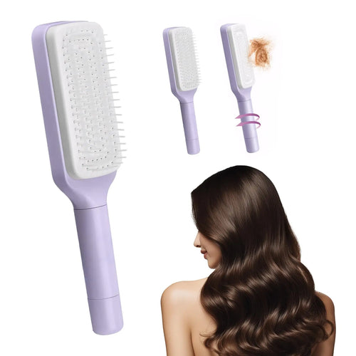 Effortless Clean Anti-Static Retractable Hair Brush & Massage Comb for Luxurious Hair Care