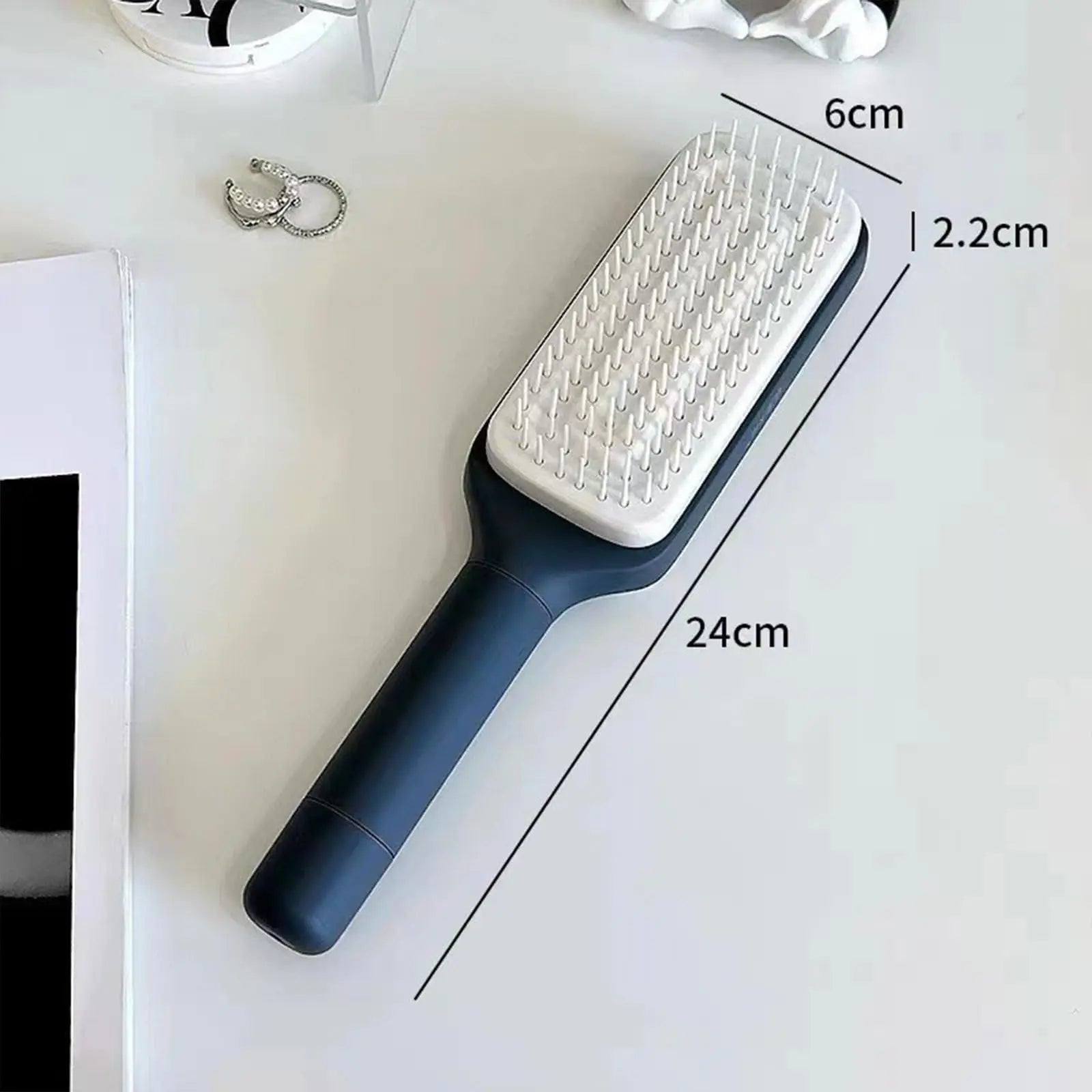 Effortless Clean Anti-Static Retractable Hair Brush & Massage Comb for Luxurious Hair Care