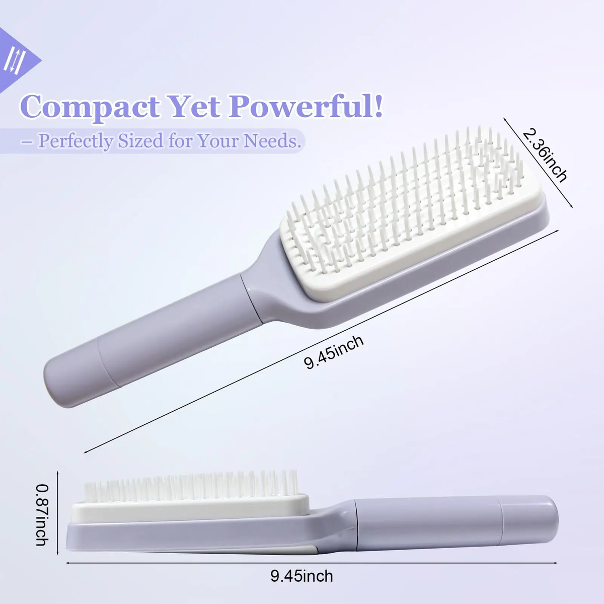 Effortless Clean Anti-Static Retractable Hair Brush & Massage Comb for Luxurious Hair Care