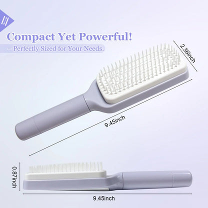 Effortless Clean Anti-Static Retractable Hair Brush & Massage Comb for Luxurious Hair Care